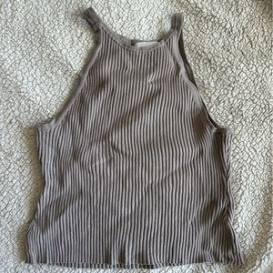 H&M beige ribbed halter top